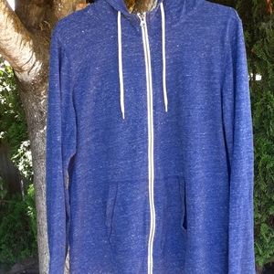 2XL Blue zip up sweater.